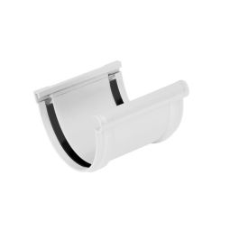 União de caleira em PVC curvo branco 125 mm