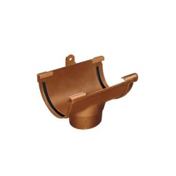 Descida para caleira em PVC curvo cobre 125 mm