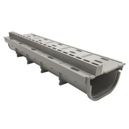 Conjunto canal oculto de PVC 50 x 13 x 7,5 cm cinzento