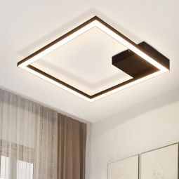 Nettlife LED luz de teto branca quente moderna lâmpada de corredor preta