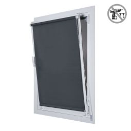 Estores opaco easyfix, estore de rolo instalação sem furar cinza 75 x 180cm