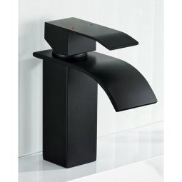 Robinet de banheiro - anycee max - misturador preto - aço inox - bico cacho