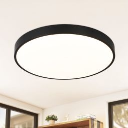 Nettlife LED painel de luz de teto casa de banho redonda plana preto 17w