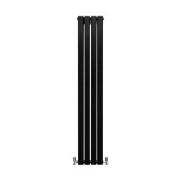 Radiadores de painel plano de designer 1600x280mm - preto fosco