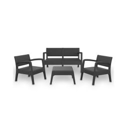 Conjunto de jardim de polipropileno para 4 pessoas Miami Valencia