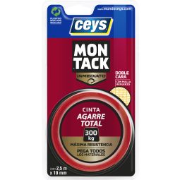 Fita dupla face com rede Montack 19mm 2,5m