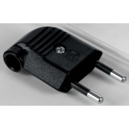 PLUG 10A 250V LATERAL PRETO