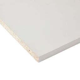 Placa de melamina branca 2 cantos 250 x 50 x 1,8 cm