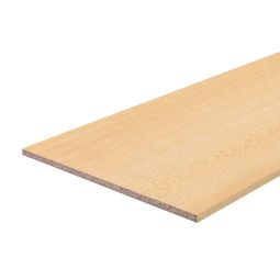 Placa de melamina Faia 2 cantos 244 x 59,5 x 1,6 cm