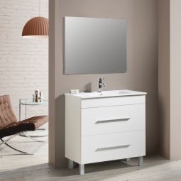 Móvel de casa de banho Aisa cor branco 80x45cm