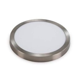Plafon LED 24W redondo metálico cromado 30 cm 2160 lm