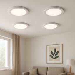 Pack 4 downlights led red 22cm 18w luz neutro