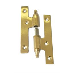 PACK 3 DOBRADIÇAS LATÃO 100 mm DIREITA CANTO RETO COM FIM