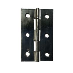 Duas dobradiças retas de aço inoxidável 50x30mm
