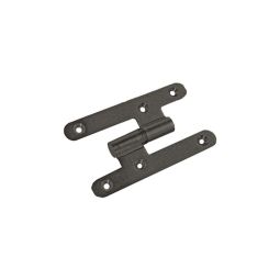Dobradiças pretas para porta direita, três unidades 100x57mm