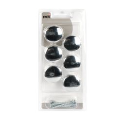 Pack 6 puxadores 96 mm alumínio brilho