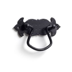 Puxador com pega pendente forjado preto