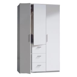 Roupeiro Branco 3 Portas 3  Gavetas