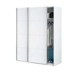 Roupeiro 2 portas de correr brancas 150 cm