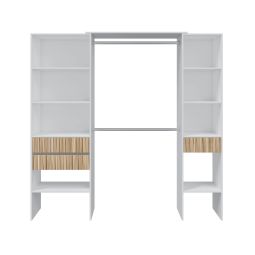 Armário de vestir com 3 gavetas 187x190x40cm Ethna