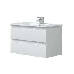 Móvel de casa de banho suspenso Thea cor branco 80x45cm