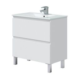 Móvel de casa de banho Thea cor branco 80x45cm
