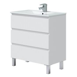 Móvel de casa de banho Thea cor branco 80x45cm