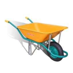 Carrinho-de-mão de metal pintado amarilla 90 l
