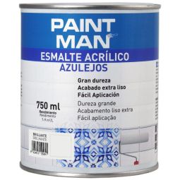 Esmalte acrílico azulejos brilhante branco paintman 750 ml