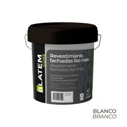 Revestimento fachadas liso branco mate 4L Blatem Core