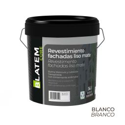 Revestimento fachadas liso branco mate 14L Blatem Core