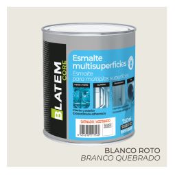Esmalte multisuperfícies à base de água branco quebrado acetinado 750ml Blatem Core