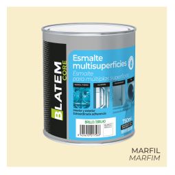 Esmalte multisuperfícies à água brilho marfim 750ml Blatem Core