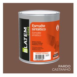 Esmalte sintético acetinado castanho 750ml Blatem Core