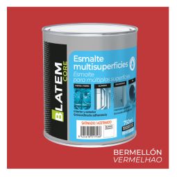 Esmalte multisuperfícies à base de água acetinado bermelhão 750ml Blatem Core