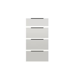 Frente de gaveta PREMIUM Cinza Nuvem Brilho 13,8x40cm + 3 x 18,5x40cm