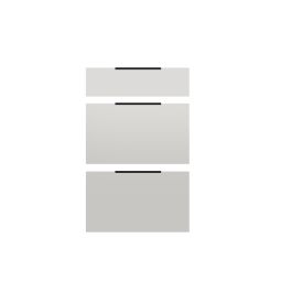 Frente de gaveta PREMIUM Cinza Nuvem Brilho 13,8x50cm + 2 x 27,8x50cm