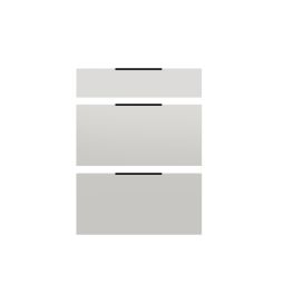 Frente de gaveta PREMIUM Cinza Nuvem Brilho 13,8x60cm + 2 x 27,8x60cm