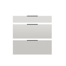 Frente de gaveta PREMIUM Cinza Nuvem Brilho 13,8x80cm + 2 x 27,8x80cm