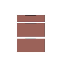 Frente de gaveta PREMIUM Cotto Mate 13,8x60cm + 2 x 27,8x60cm