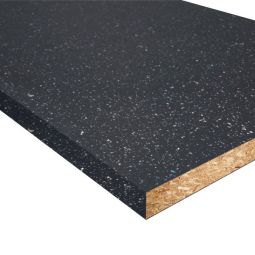 Bancada laminada efeito preto brilho 260 cm