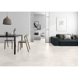 Pavimento porcelânico retificado grande formato mármore branco mate 60x120cm C2 Zicatela