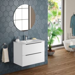 Móvel de casa de banho Kayac cor branco 80x45cm
