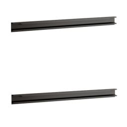 Pack 2 puxadores pretos para móvel Line 80cm