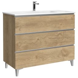 Mobiliário de casa de banho Eyra cor carvalho natural 100cm