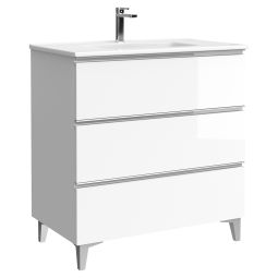 Móvel de casa de banho Eyra cor branca 80cm