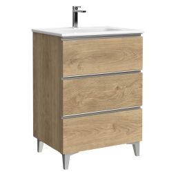 Mobiliário de casa de banho Eyra, cor carvalho natural 60cm