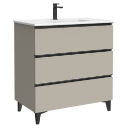 Móvel de casa de banho Eyra em cor moka mate 80cm