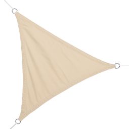 Toldo vela triangular bege 5 x 5 x 5 m