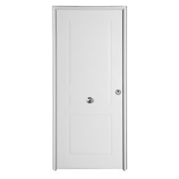 Porta de entrada metálica branca esquerda 91x210cm